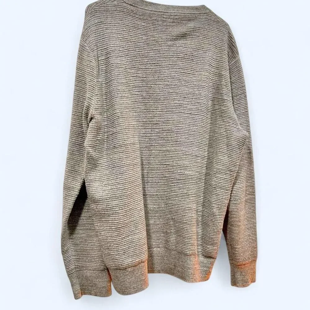 Jcrew Men's Grey and Cream Jumper